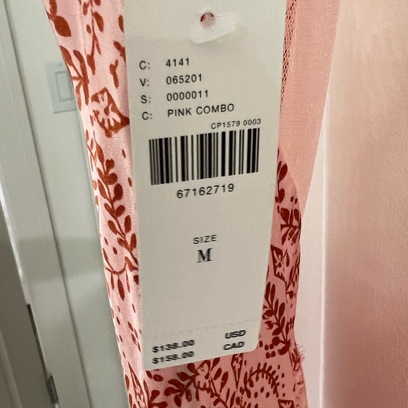 Anthropologie Pink Lace Silky Dresss - Picture 4 of 4